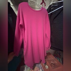 Pink Long Sleeve Dress with Elegant Simplicity